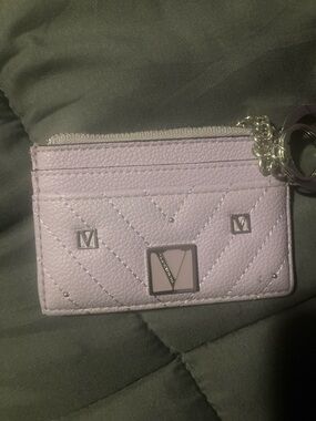 Violet Quilted Card Holder Keyring